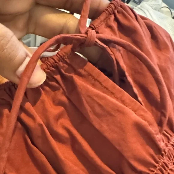 NWT DOEN Quin organic cotton poplin maxi dress in amberwood XL - Picture 8 of 9